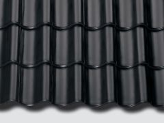 Großhohlfalzziegel TG10 Diamantschwarz glänzend