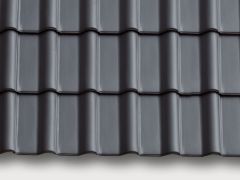 Flachdachziegel Modena 11 Schieferschwarz