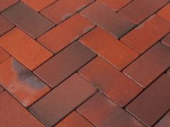 Pflasterklinker Westfalen Kohle rot